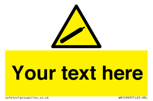 Custom Warning Non-flammable compressed gas